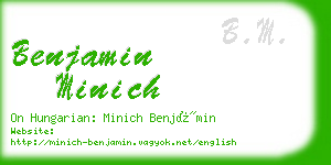 benjamin minich business card